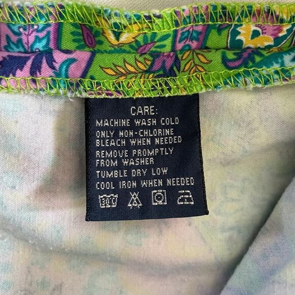 Ralph Lauren Paisley Casual Shorts in Green Purple - Size: 4 - Picture 5 of 5